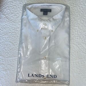 NWT Lands' End Mens Tall White Dress Shirt 16 ½